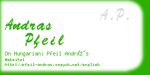andras pfeil business card